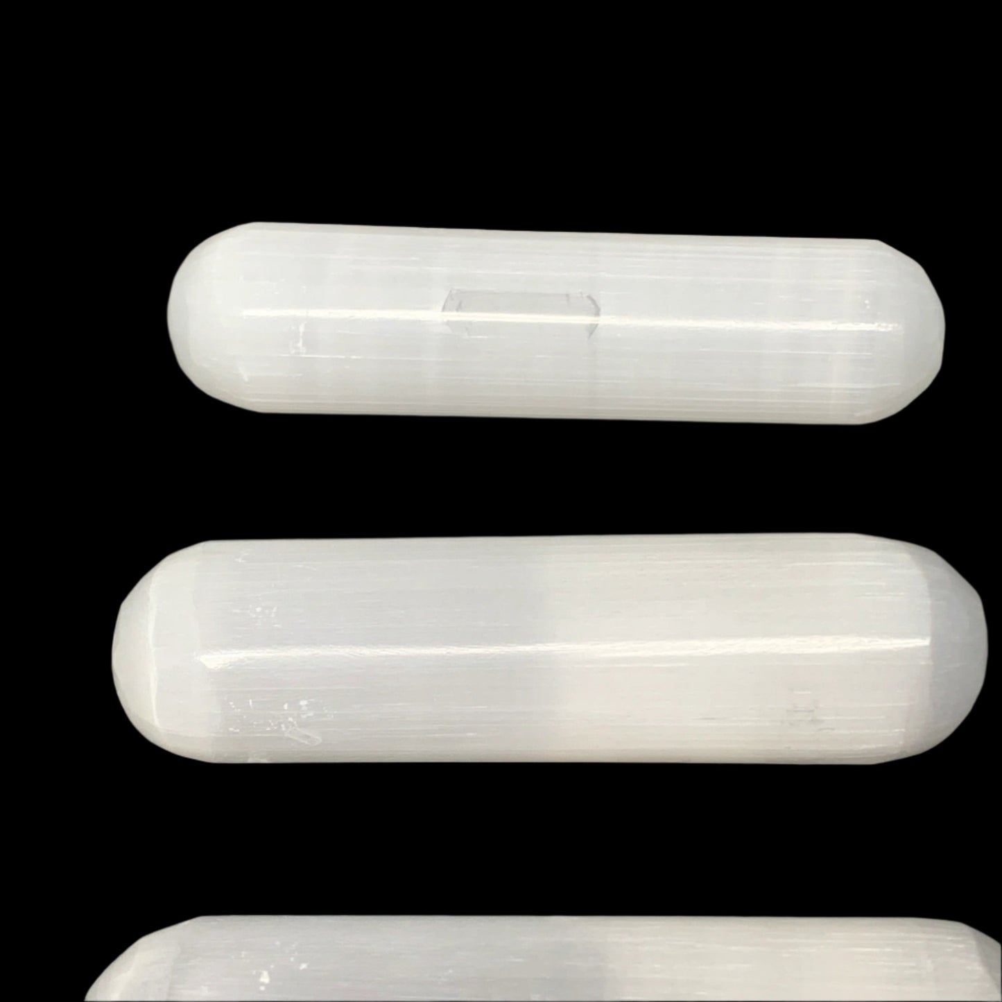 1pcs, 90g-110g, 3.8"-3.9" Natural Solid Selenite Crystal Wand Polished, B35625