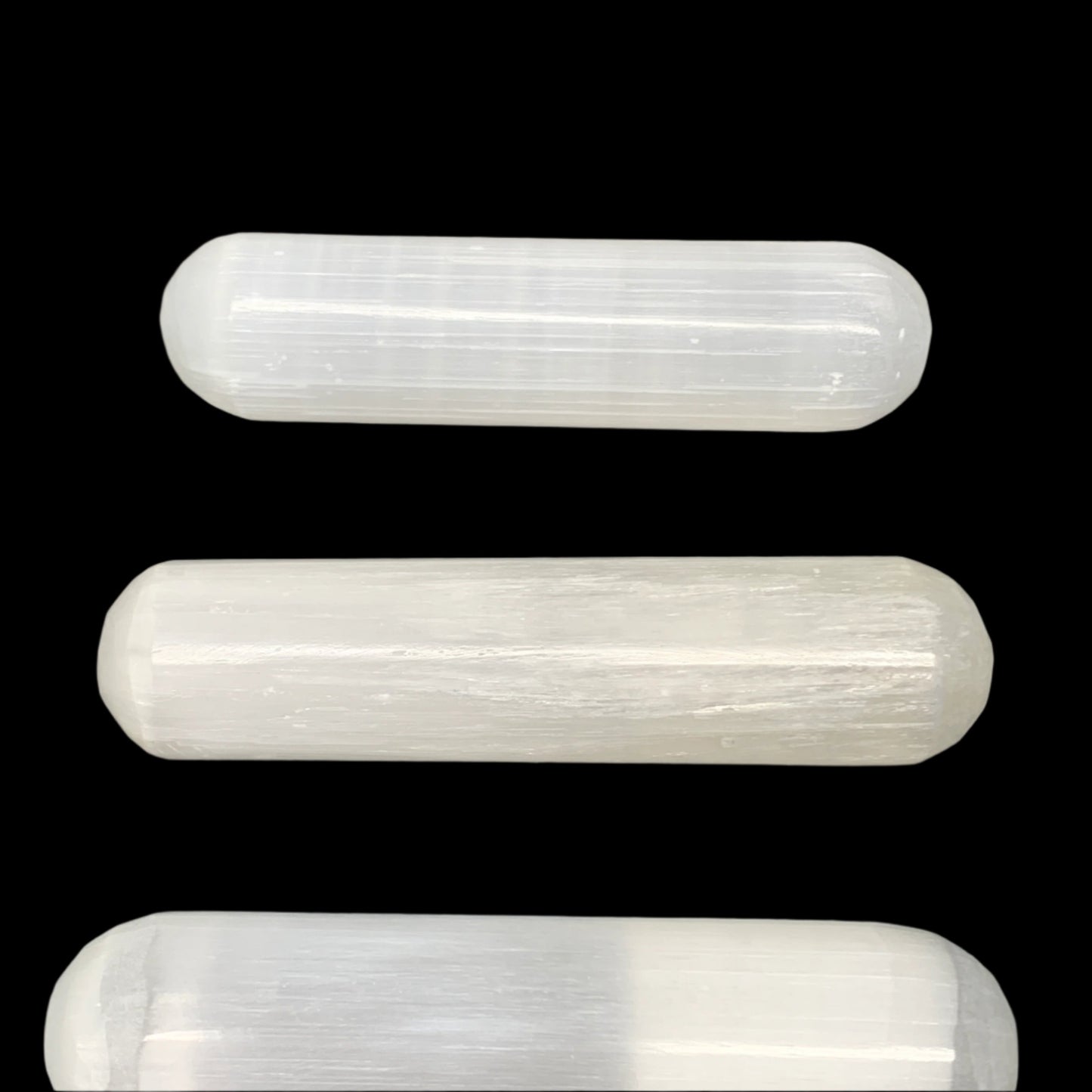 20pcs, 90g-110g, 3.8"-3.9" Natural Solid Selenite Crystal Wand Polished, B35625