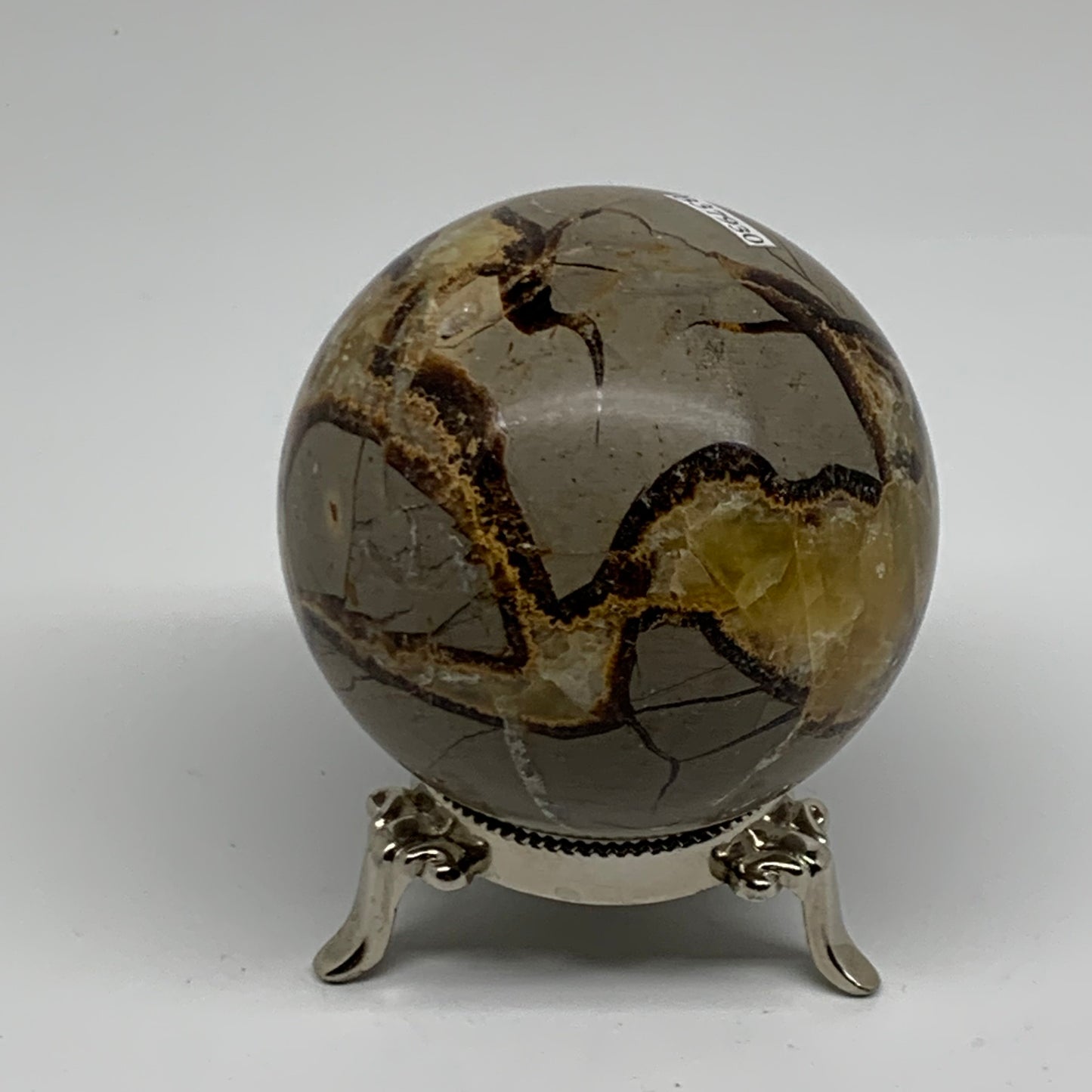 1.2 lbs, 2.9" (74mm), Natural Septarian Sphere Crystal Gemstone Ball, B37930