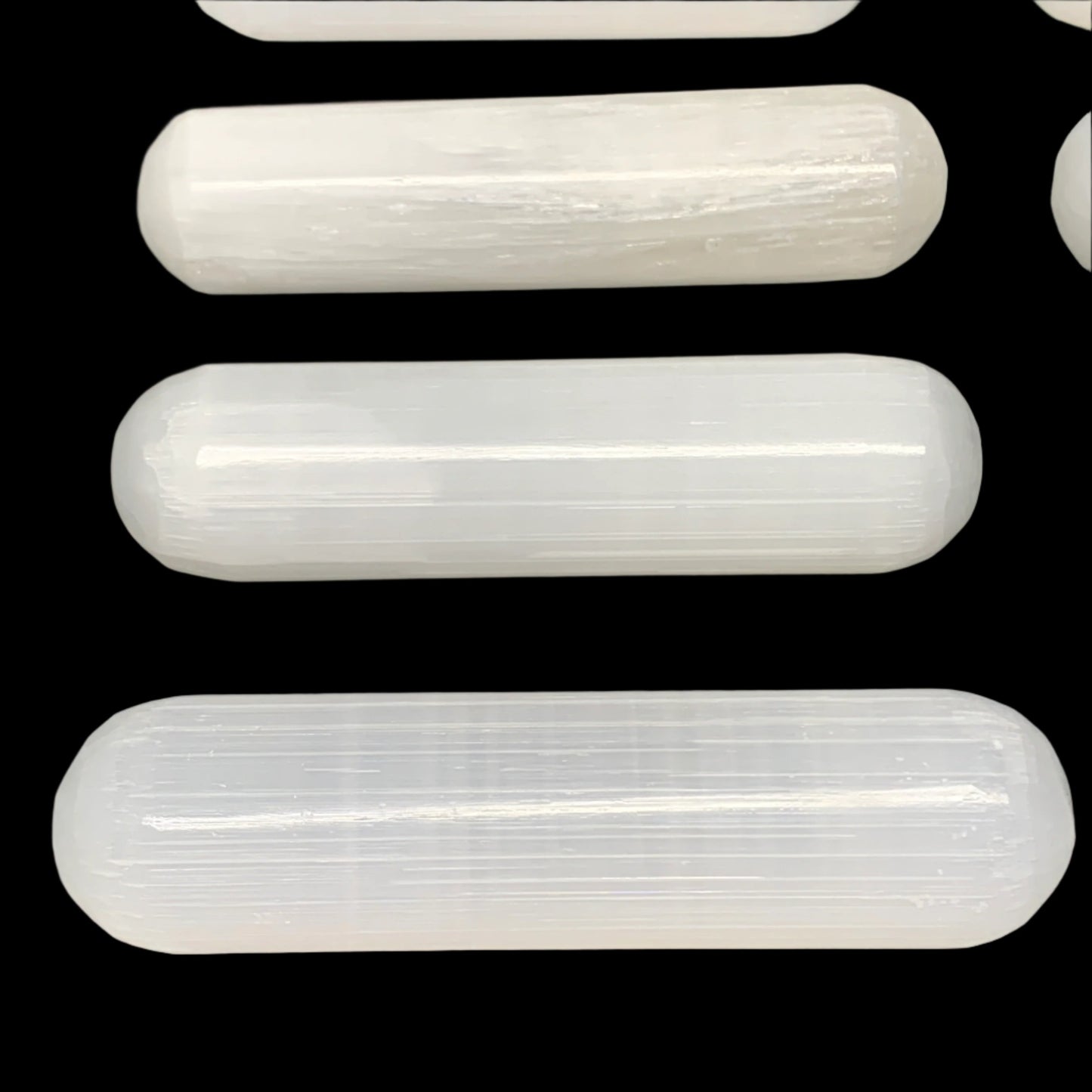 20pcs, 90g-110g, 3.8"-3.9" Natural Solid Selenite Crystal Wand Polished, B35625