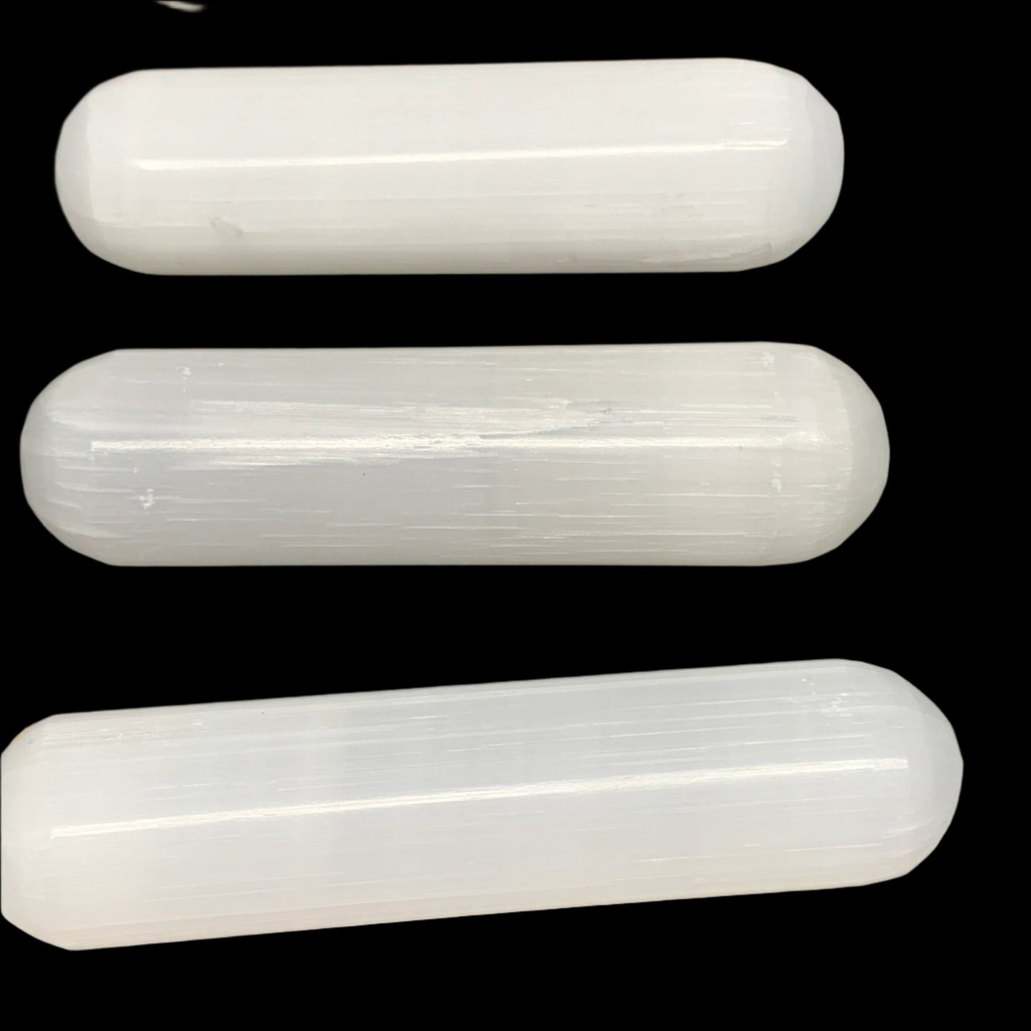 20pcs, 90g-110g, 3.8"-3.9" Natural Solid Selenite Crystal Wand Polished, B35625