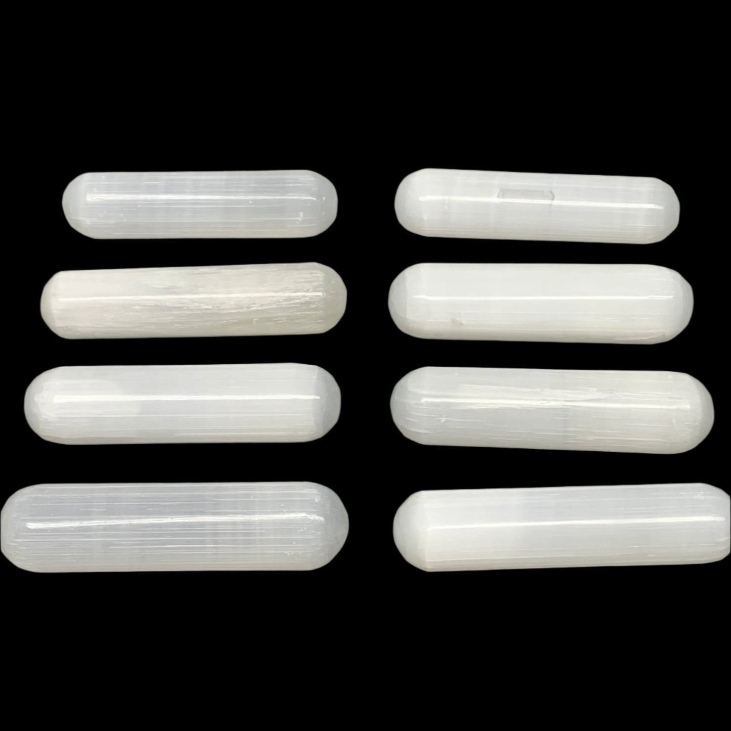 1pcs, 90g-110g, 3.8"-3.9" Natural Solid Selenite Crystal Wand Polished, B35625