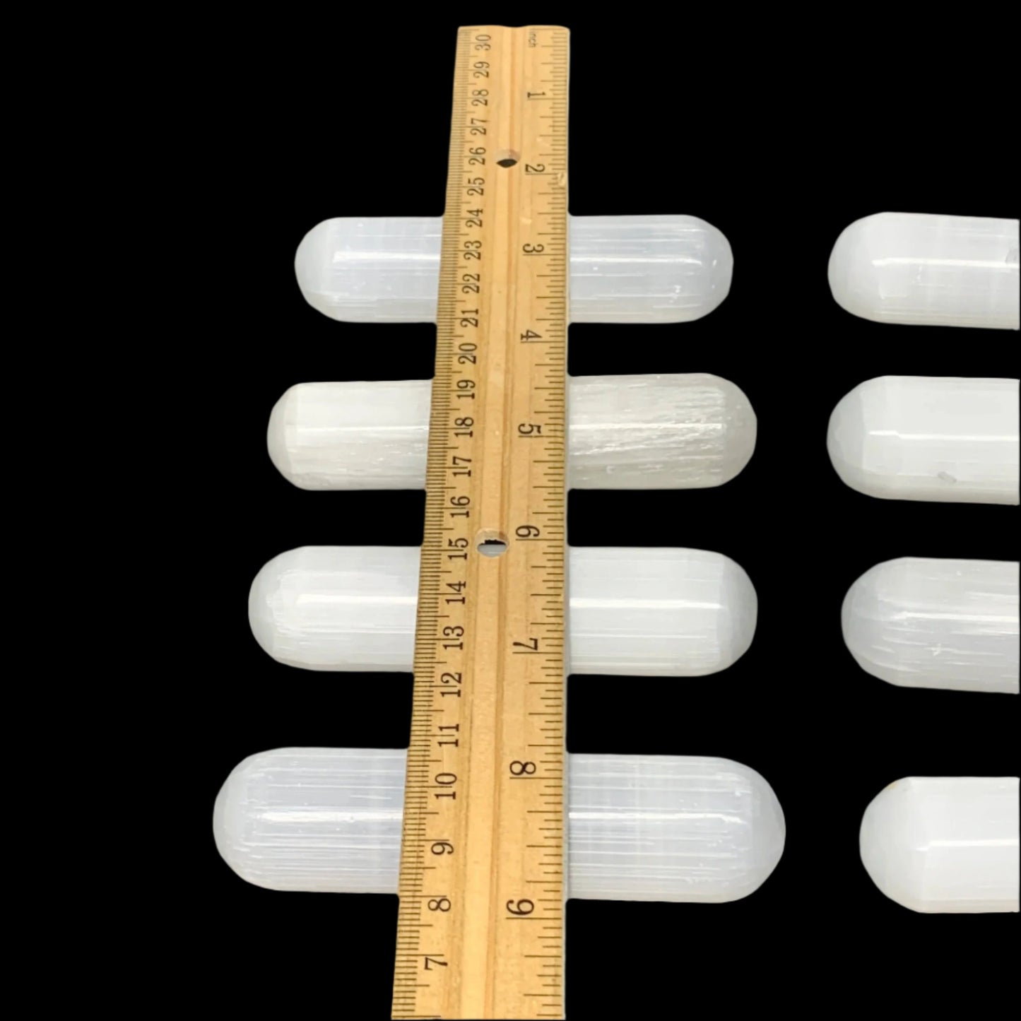 20pcs, 90g-110g, 3.8"-3.9" Natural Solid Selenite Crystal Wand Polished, B35625