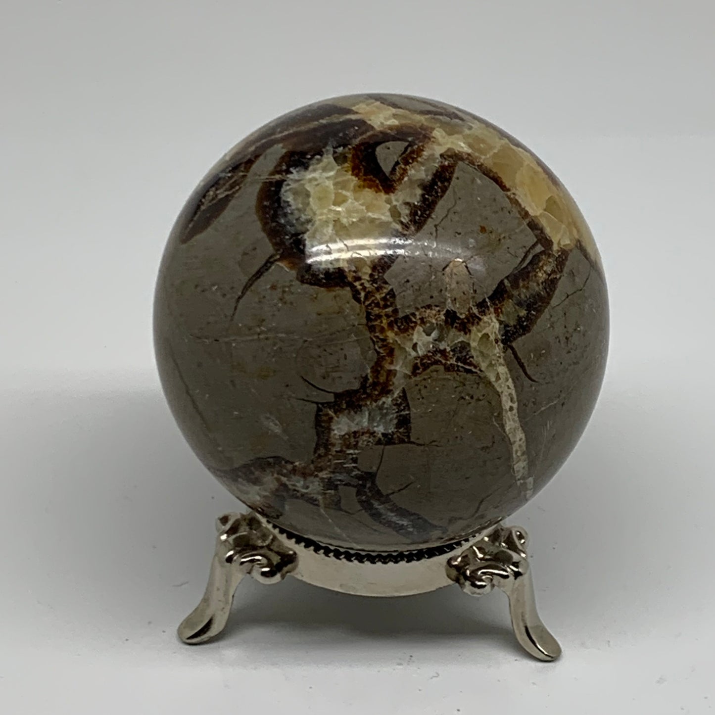 1.28 lbs, 3" (74mm), Natural Septarian Sphere Crystal Gemstone Ball, B37931