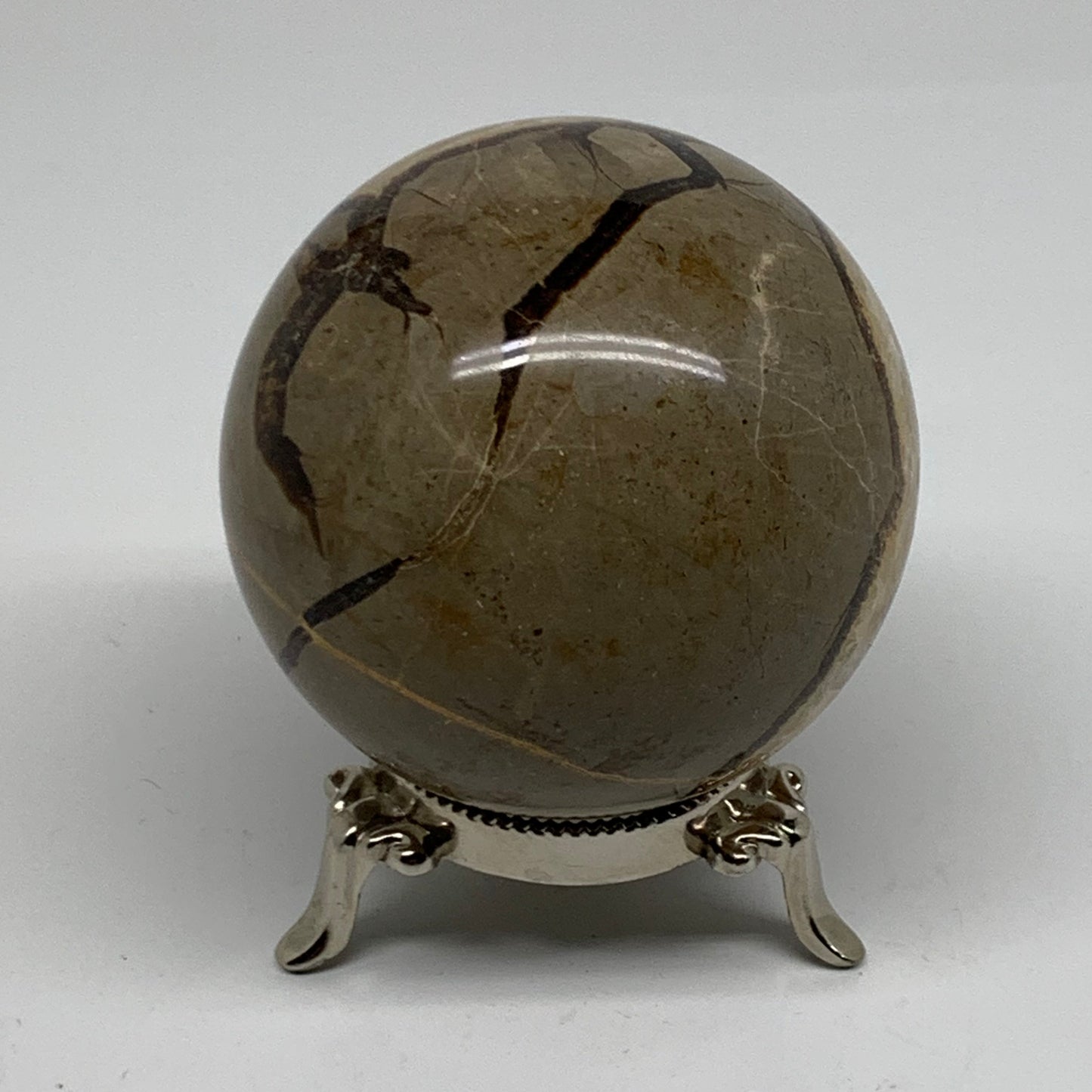 1.26 lbs, 2.9" (74mm), Natural Septarian Sphere Crystal Gemstone Ball, B37932