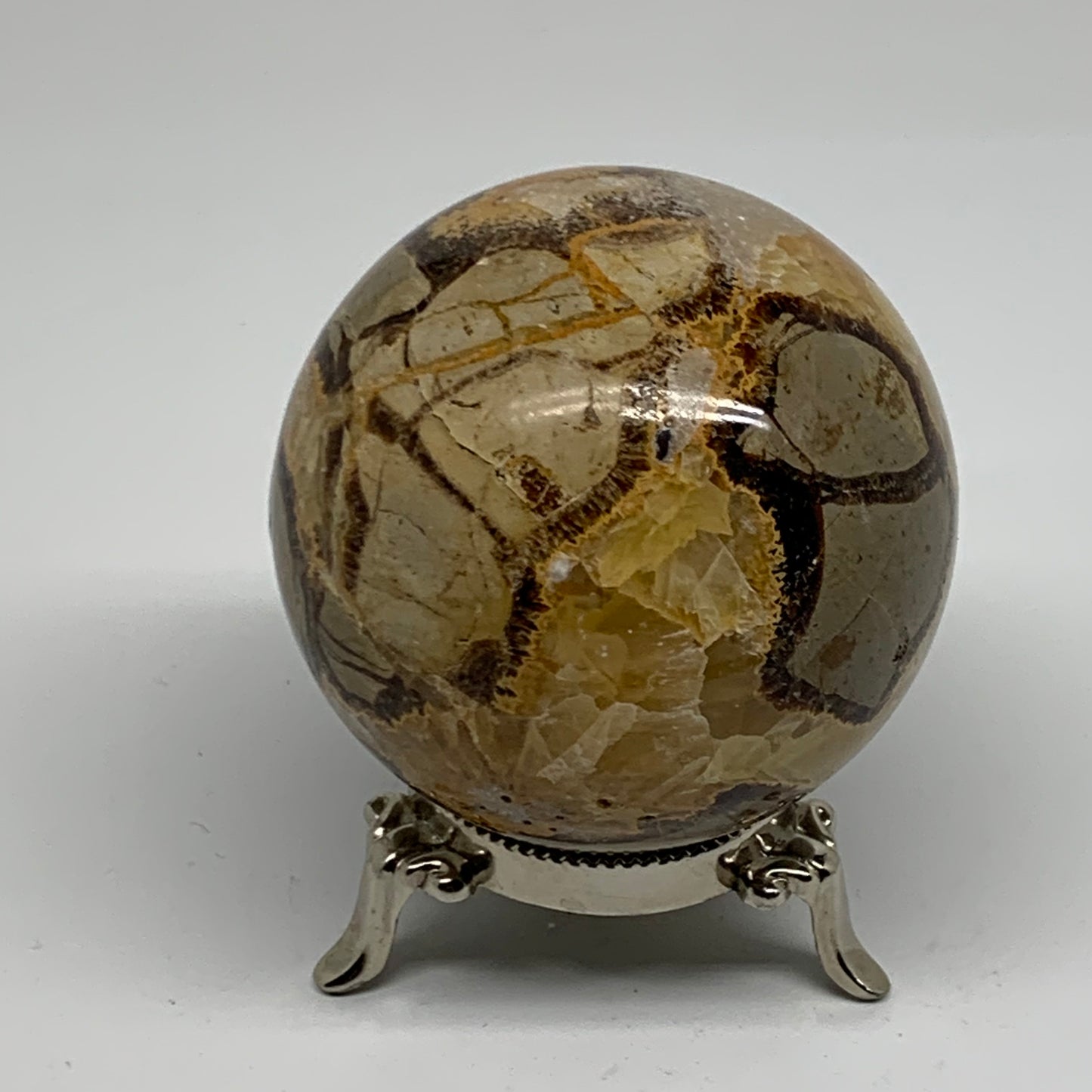 1.26 lbs, 2.9" (74mm), Natural Septarian Sphere Crystal Gemstone Ball, B37932