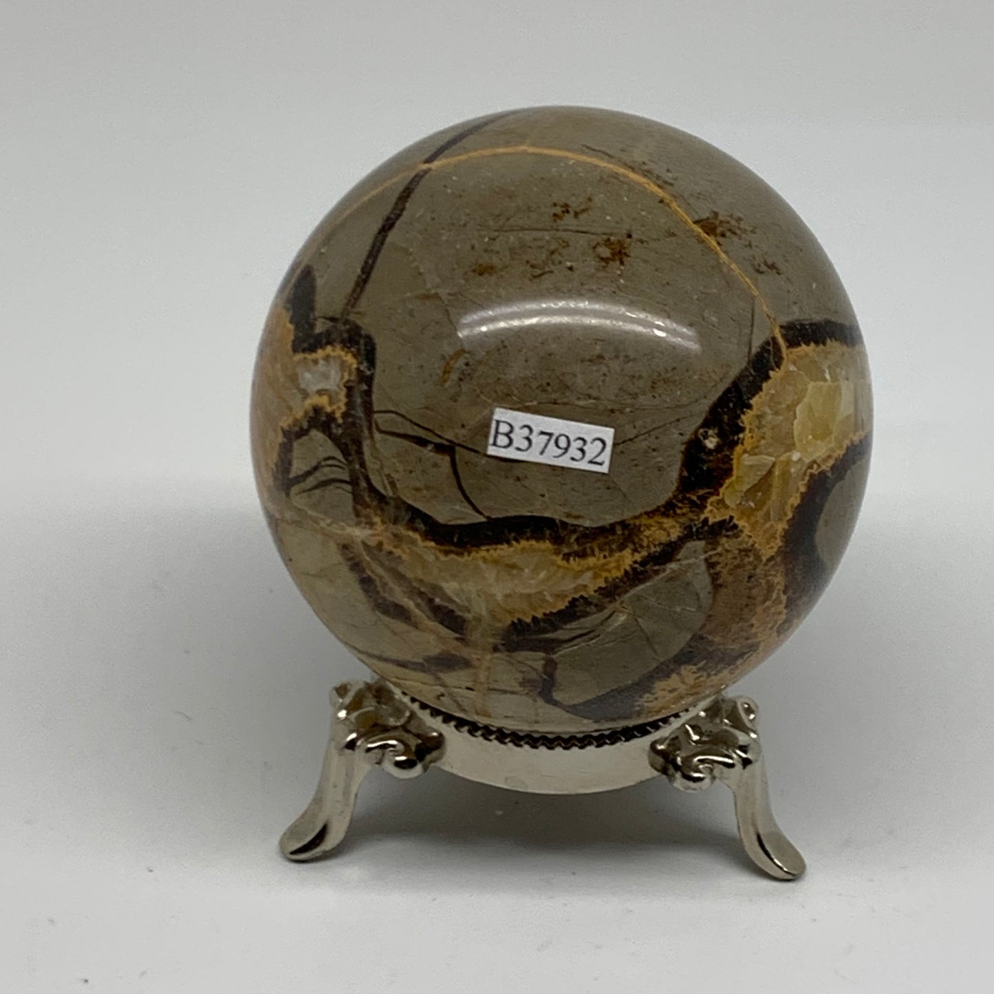 1.26 lbs, 2.9" (74mm), Natural Septarian Sphere Crystal Gemstone Ball, B37932