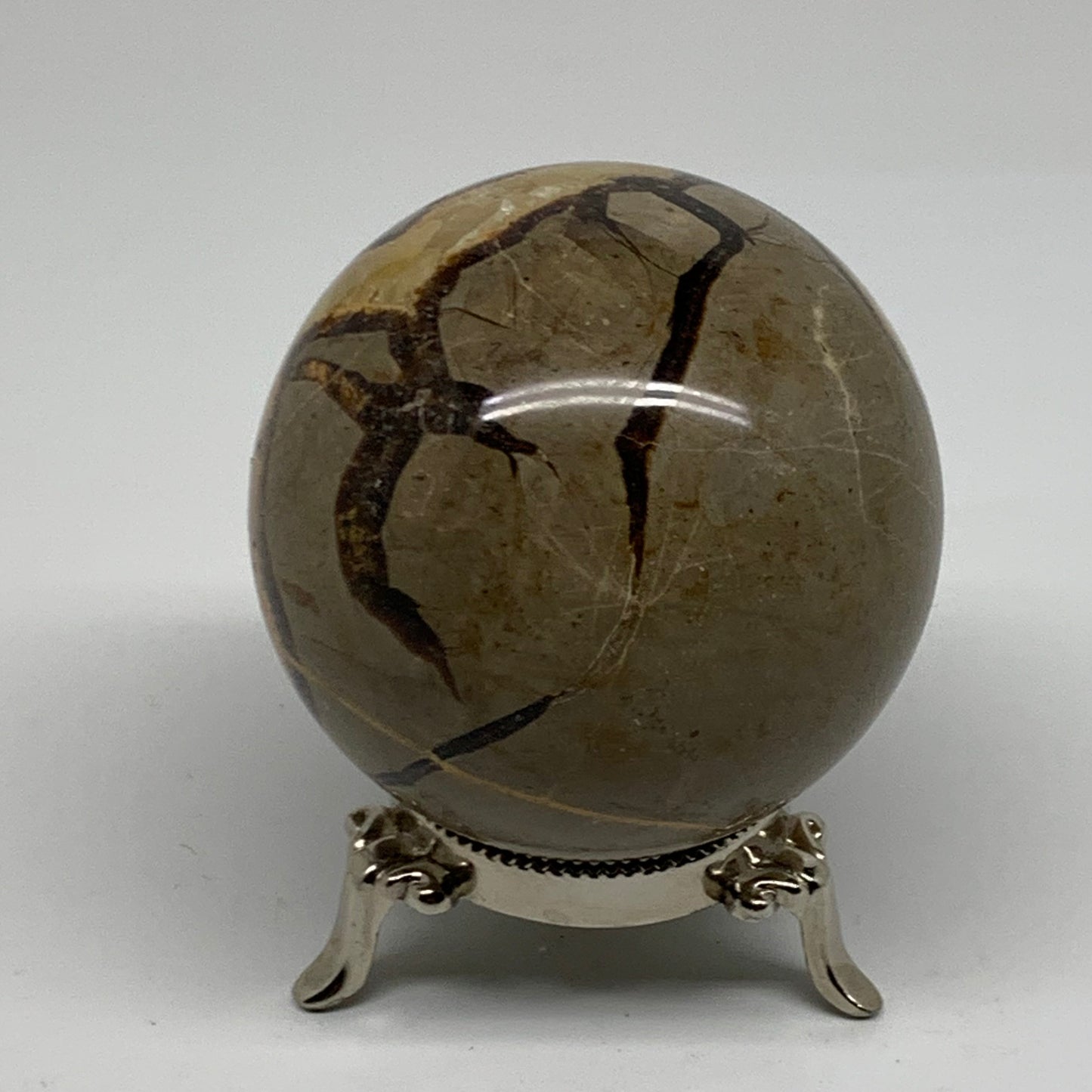 1.26 lbs, 2.9" (74mm), Natural Septarian Sphere Crystal Gemstone Ball, B37932