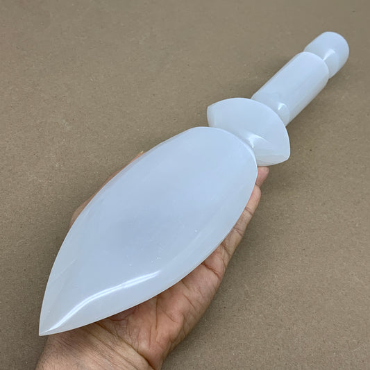1.8 lbs, 14"x2.8"x1.2", Natural Selenite Crystal Dagger (Satin Spar), B36196