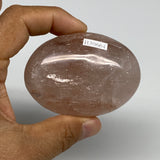 127.4g,2.6"x1.9"x1", Red Hematoid Fire Quartz Palm-Stone Crystal Polished, B3066