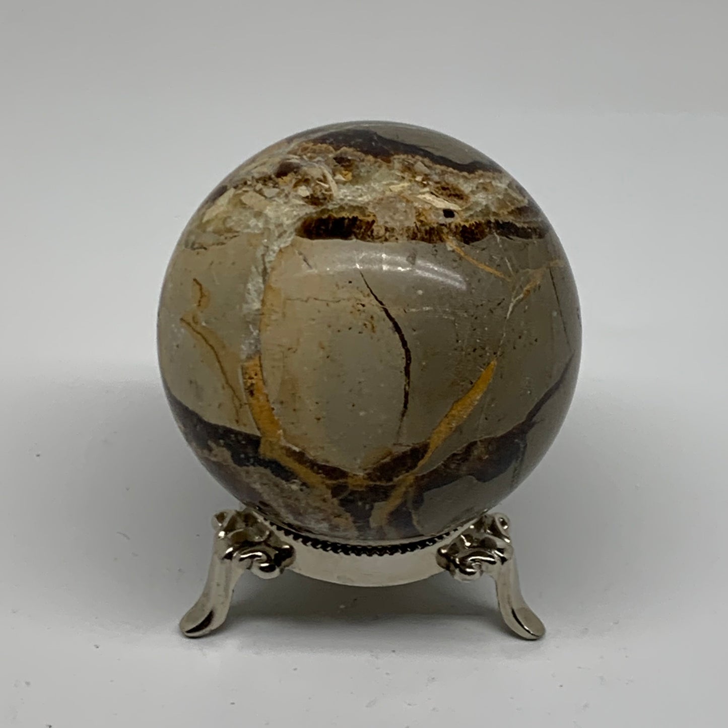 1.16 lbs, 2.9" (72mm), Natural Septarian Sphere Crystal Gemstone Ball, B37933