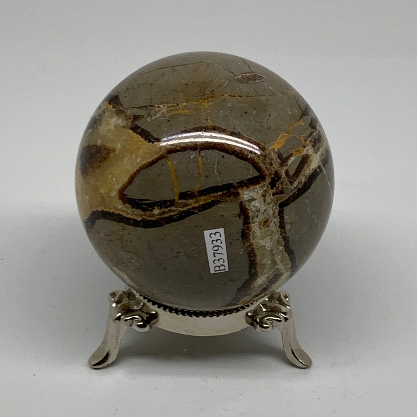 1.16 lbs, 2.9" (72mm), Natural Septarian Sphere Crystal Gemstone Ball, B37933