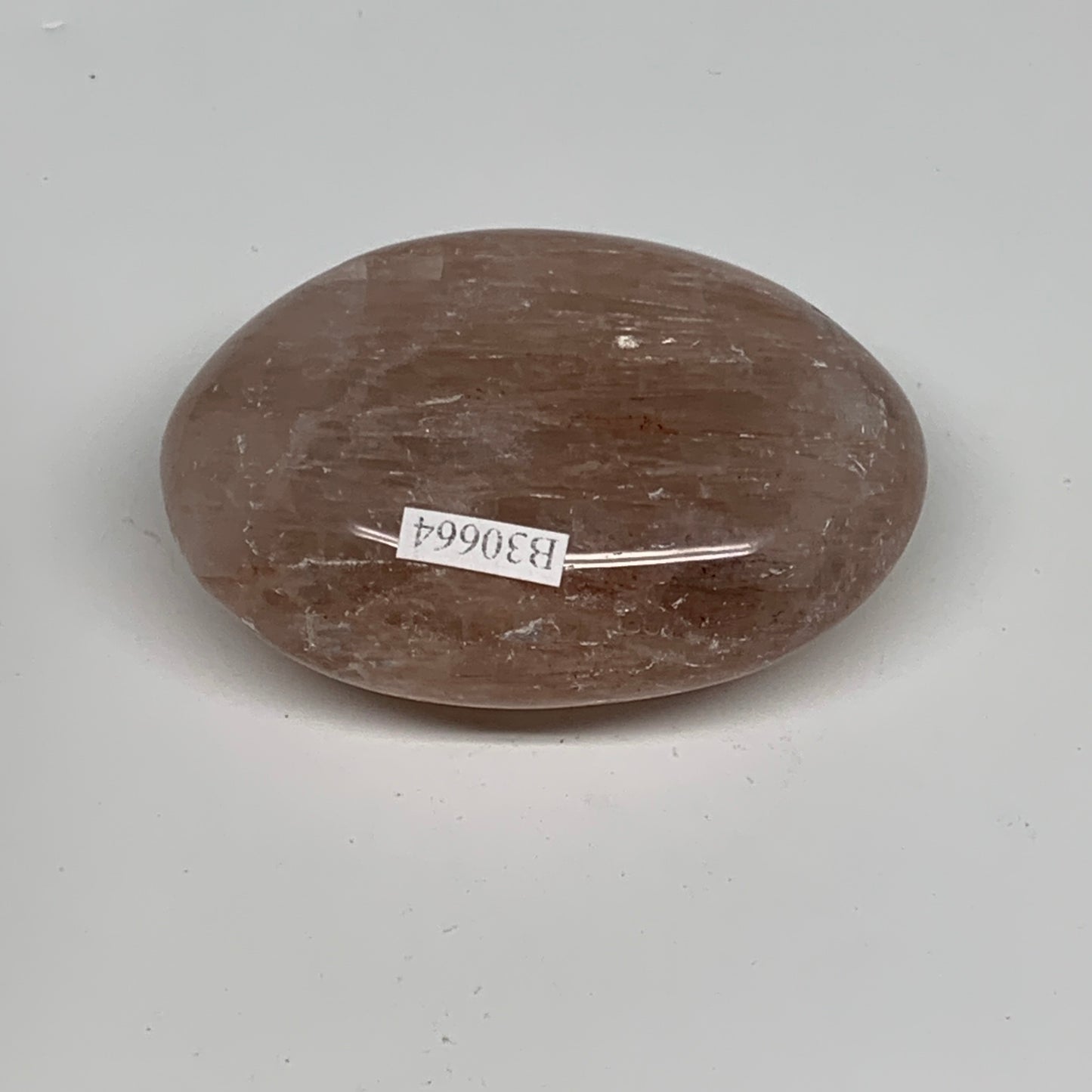 127.4g,2.6"x1.9"x1", Red Hematoid Fire Quartz Palm-Stone Crystal Polished, B3066