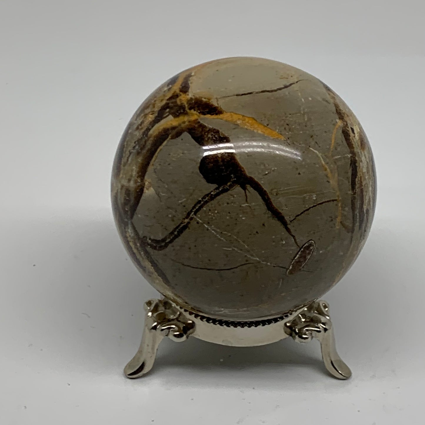 1.16 lbs, 2.9" (72mm), Natural Septarian Sphere Crystal Gemstone Ball, B37933