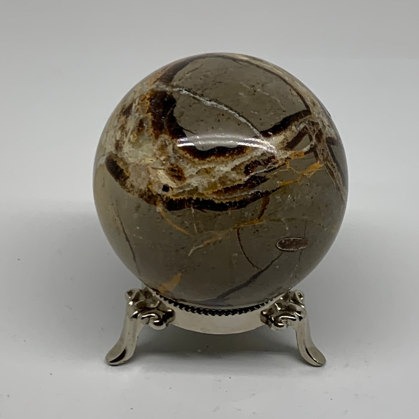 1.16 lbs, 2.9" (72mm), Natural Septarian Sphere Crystal Gemstone Ball, B37933