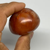 118.4g, 2.2"x1.8"x1.4", Red Carnelian Palm-Stone Gem Crystal Polished, B28420