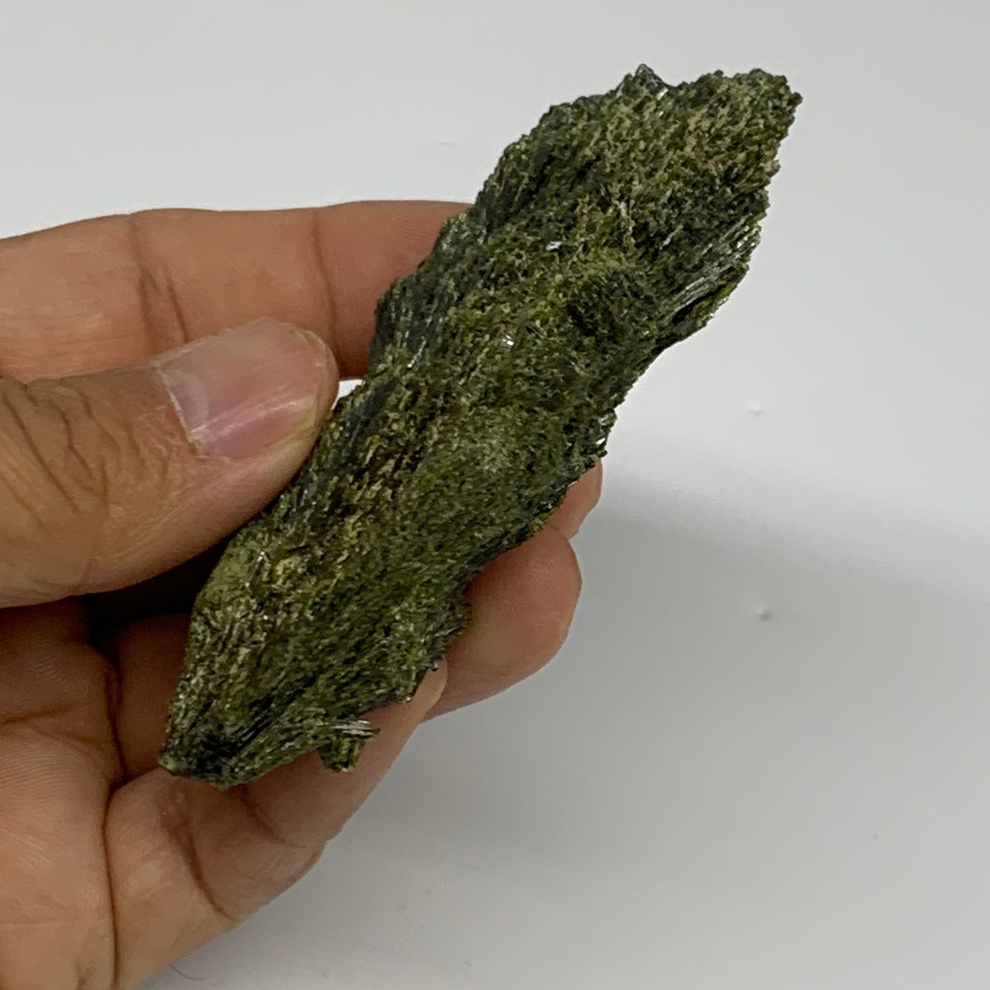 96.2g,3"x1.8"x0.7",Green Epidote Custer/Leaf Mineral Specimen @Pakistan, B27642