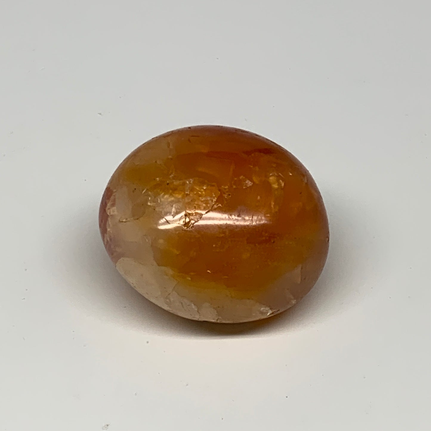 114.8g, 2"x1.8"x1.4", Red Carnelian Palm-Stone Gem Crystal Polished, B28423