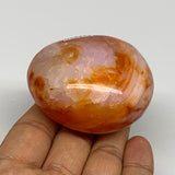 165.6g, 2.4"x2.1"x1.5", Red Carnelian Palm-Stone Gem Crystal Polished, B28424