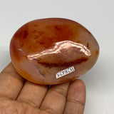 145.7g, 2.7"x2.1"x1.2", Red Carnelian Palm-Stone Gem Crystal Polished, B28425