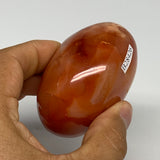 191.9g, 2.6"x2"x1.6", Red Carnelian Palm-Stone Gem Crystal Polished, B28426