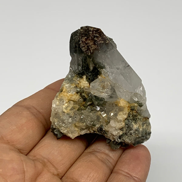 72.5g, 2"x1.9"x1.5", Chlorine Quartz Crystal Mineral,Specimen Terminated,B27647