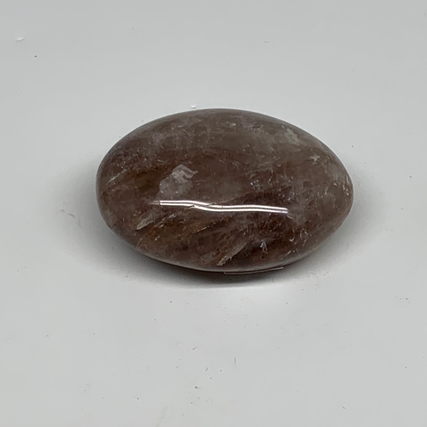 103.9g,2.3"x1.8"x1", Red Hematoid Fire Quartz Palm-Stone Crystal Polished, B3067