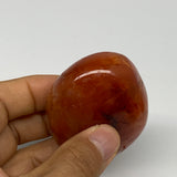 115.9g, 2.2"x2"x1.1", Red Carnelian Palm-Stone Gem Crystal Polished, B28427