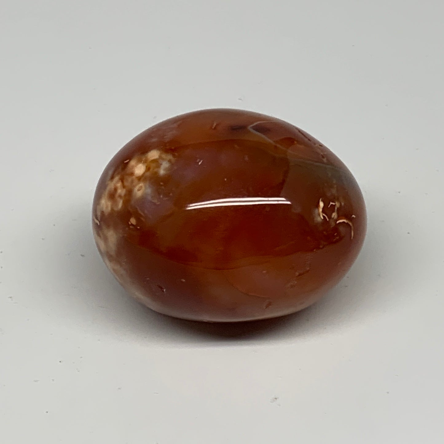 176.7g, 2.4"x1.9"x1.8", Red Carnelian Palm-Stone Gem Crystal Polished, B28428