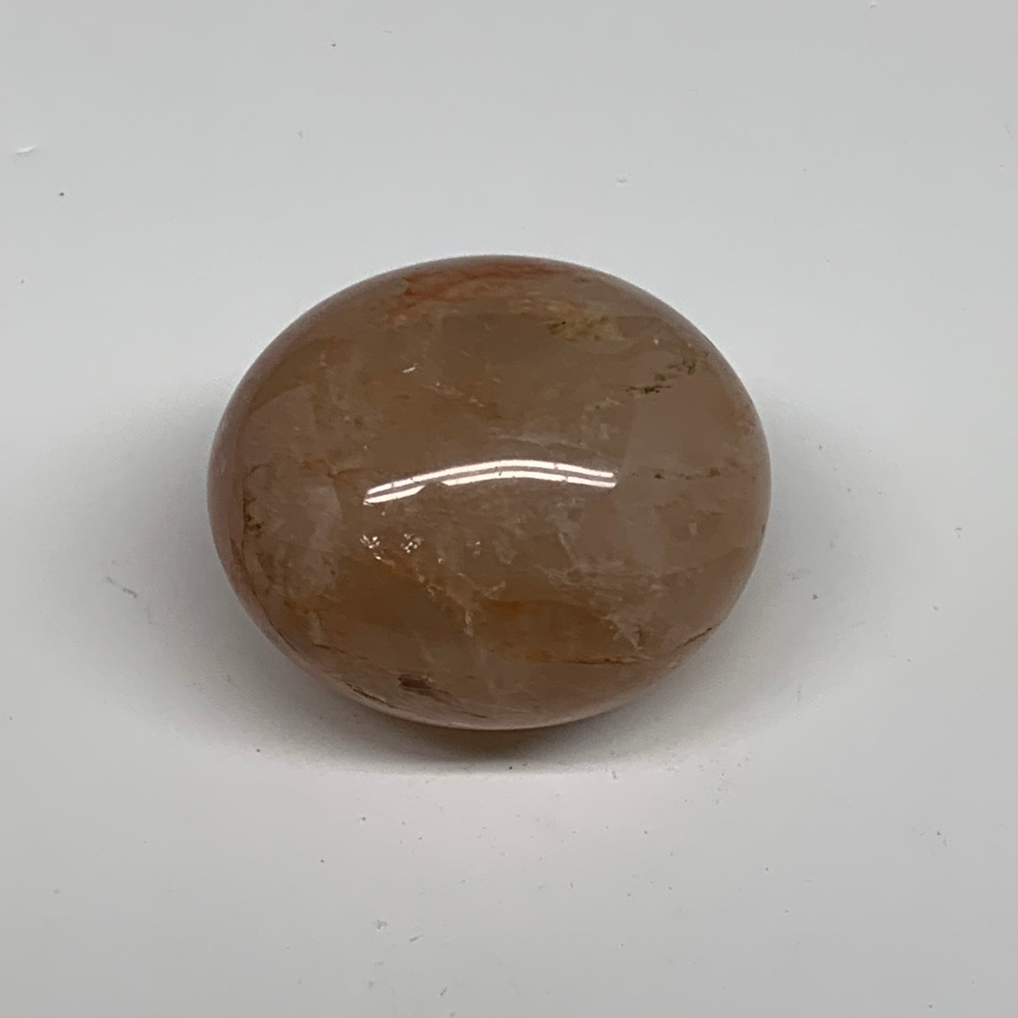 144g,2.1"x1.9"x1.5", Red Hematoid Fire Quartz Palm-Stone Crystal Polished, B3067