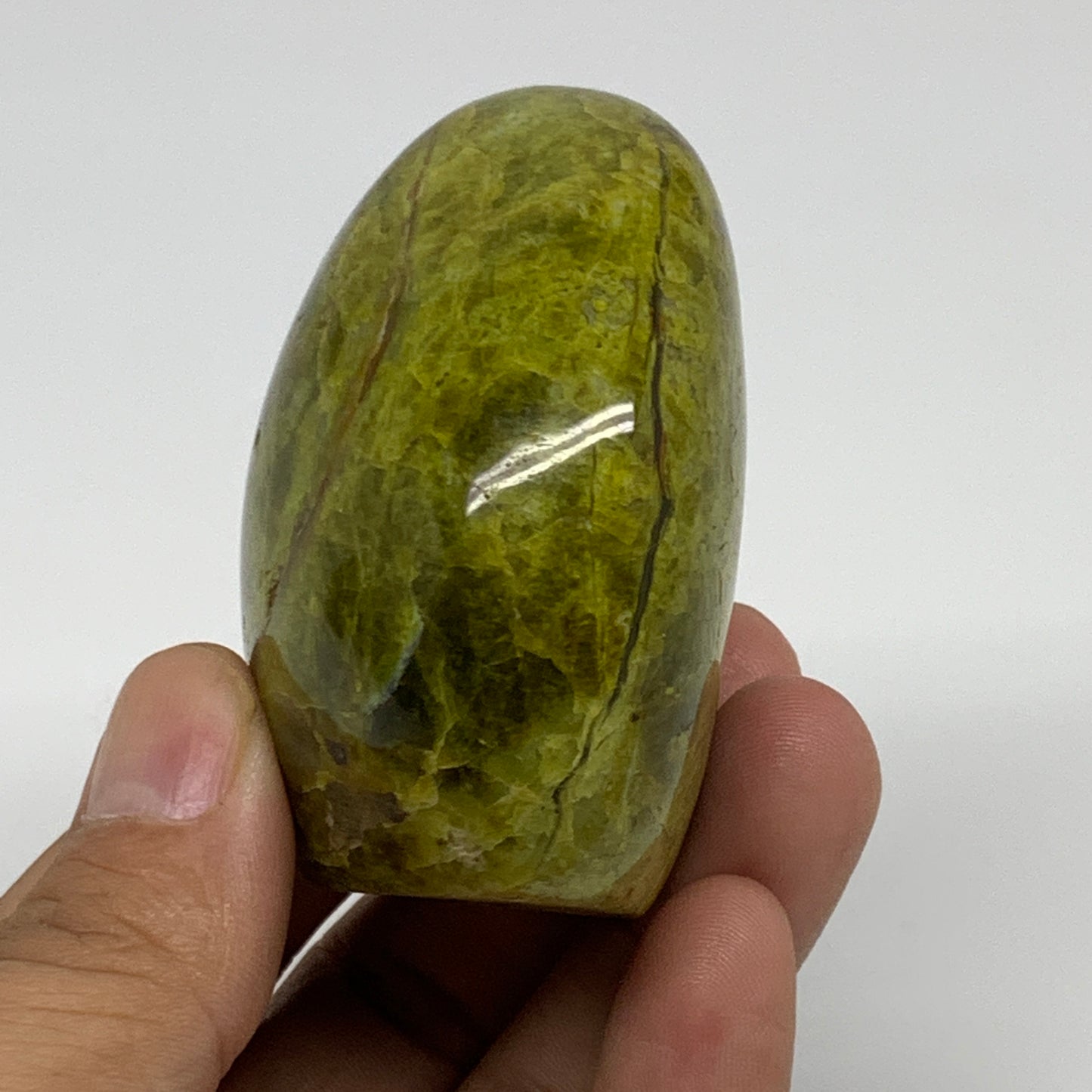 147.8g, 2.4"x2"x1.4", Green Opal Crystal Freeform Polished Gemstone, B34112