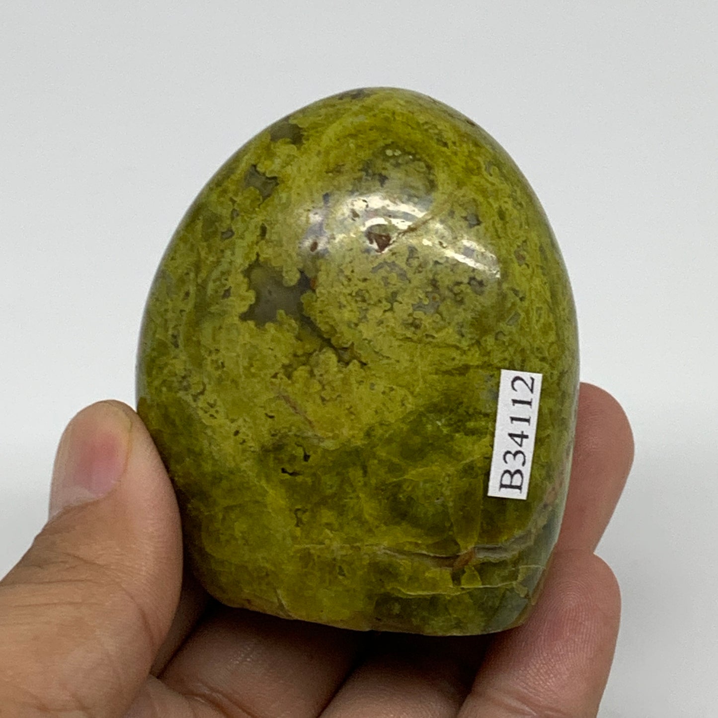 147.8g, 2.4"x2"x1.4", Green Opal Crystal Freeform Polished Gemstone, B34112