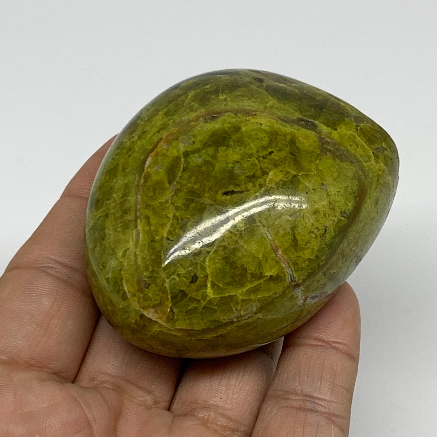 147.8g, 2.4"x2"x1.4", Green Opal Crystal Freeform Polished Gemstone, B34112
