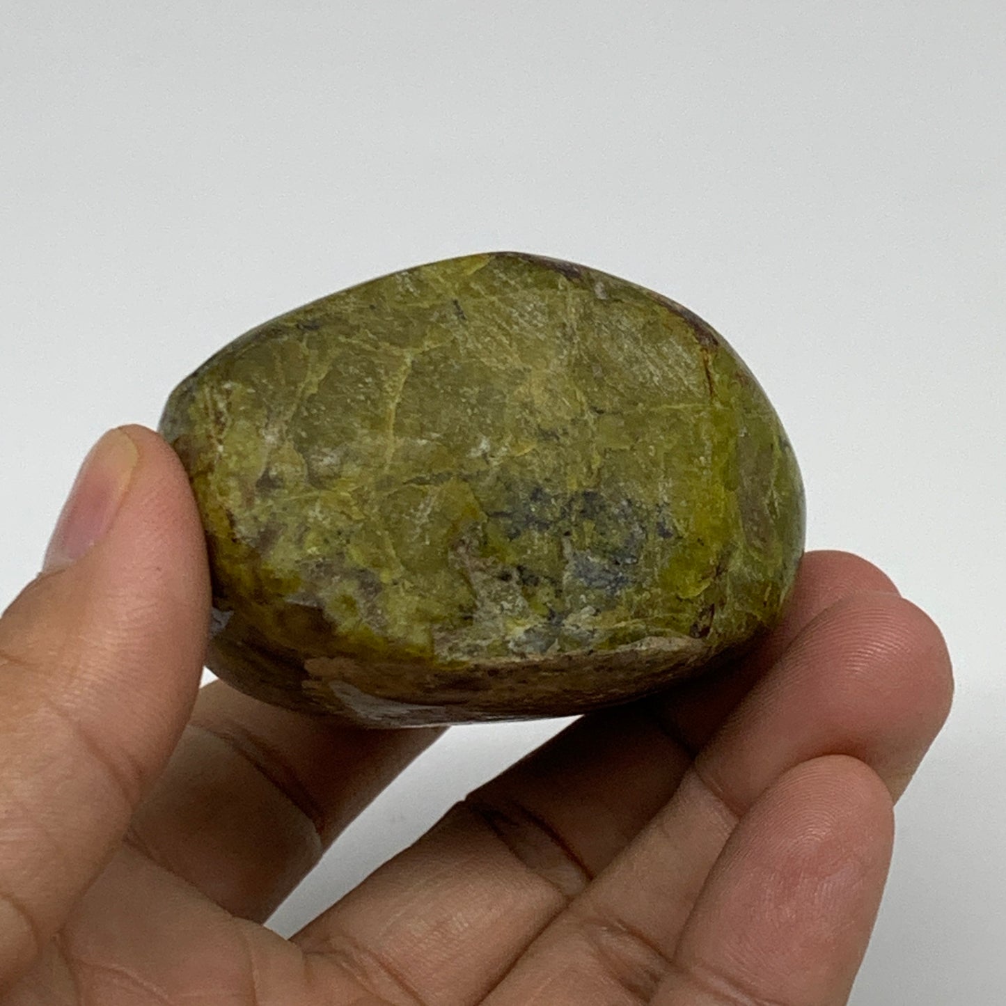 149.9g, 2.2"x2.3"x1.4", Green Opal Crystal Freeform Polished Gemstone, B34114