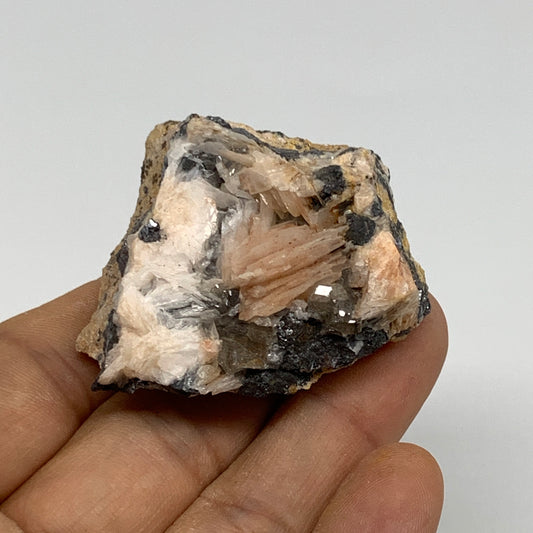 90g, 1.7"x1.7"x1", Cerussite on Galena Barite Mineral Specimen, B33479