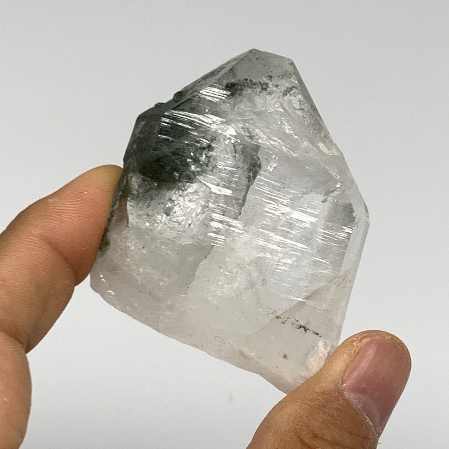 64.6g, 2"x1.7"x0.7", Chlorine Quartz Crystal Mineral,Specimen Terminated,B27653