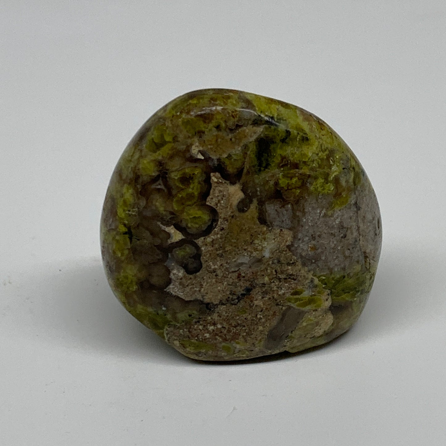 149.9g, 2.2"x2.3"x1.4", Green Opal Crystal Freeform Polished Gemstone, B34114