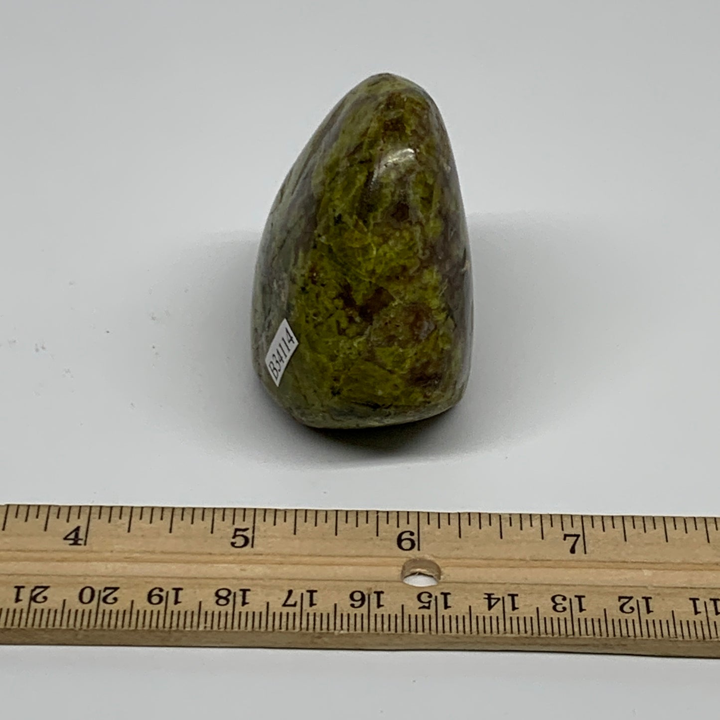 149.9g, 2.2"x2.3"x1.4", Green Opal Crystal Freeform Polished Gemstone, B34114