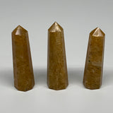 110.4g, 2.5"-2.6, 3pcs, Natural Golden Quartz Towers Small Polished Crystal, B31
