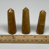 110.4g, 2.5"-2.6, 3pcs, Natural Golden Quartz Towers Small Polished Crystal, B31