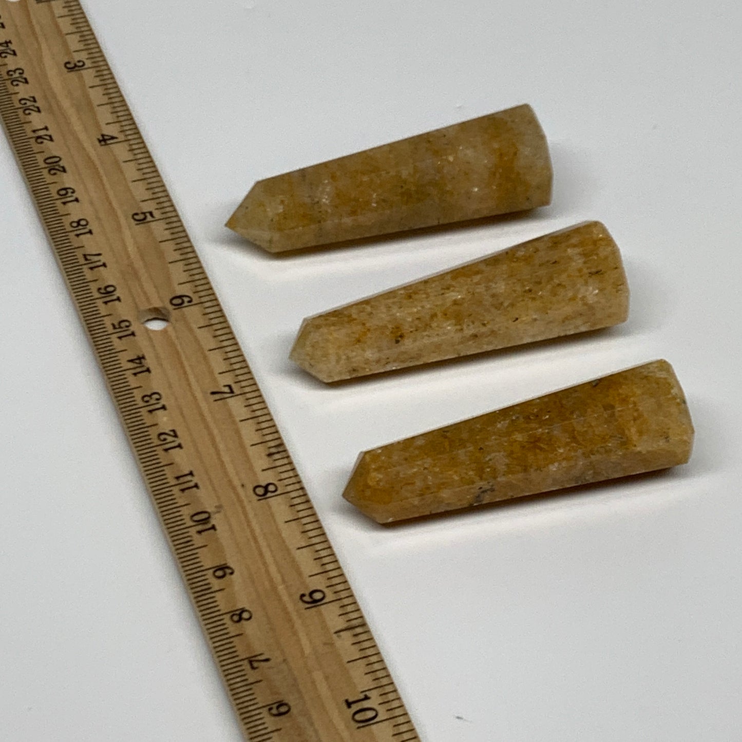 111.3g, 2.4"-2.5", 3pcs, Natural Golden Quartz Towers Small Polished Crystal, B3