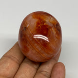 112.7g, 2"x1.7"x1.4", Red Carnelian Palm-Stone Gem Crystal Polished, B28434