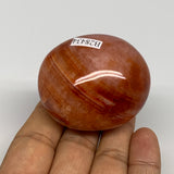 112.7g, 2"x1.7"x1.4", Red Carnelian Palm-Stone Gem Crystal Polished, B28434