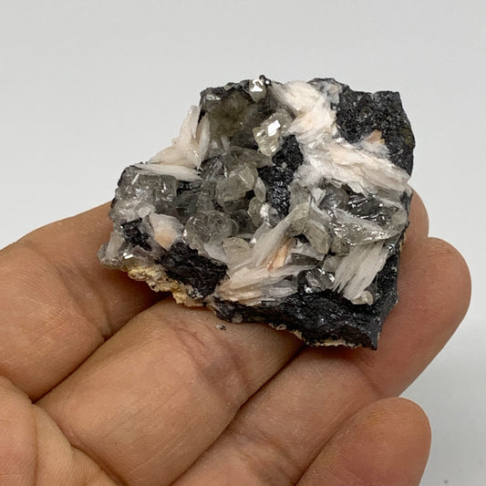 83.4g, 1.7"x1.3"x0.9", Cerussite on Galena Barite Quartz Mineral Specimen, B33482