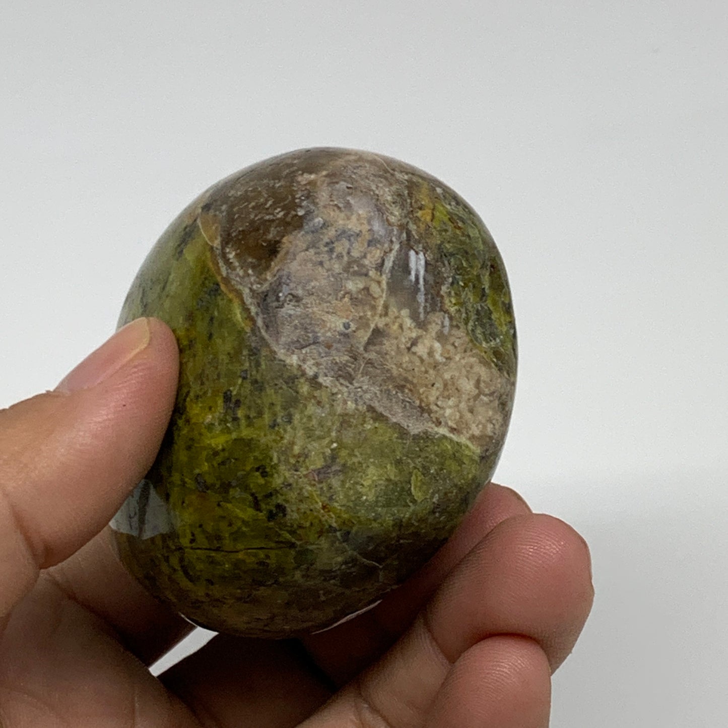 209.9g, 2.4"x2.4"x1.7", Green Opal Crystal Freeform Polished Gemstone, B34117