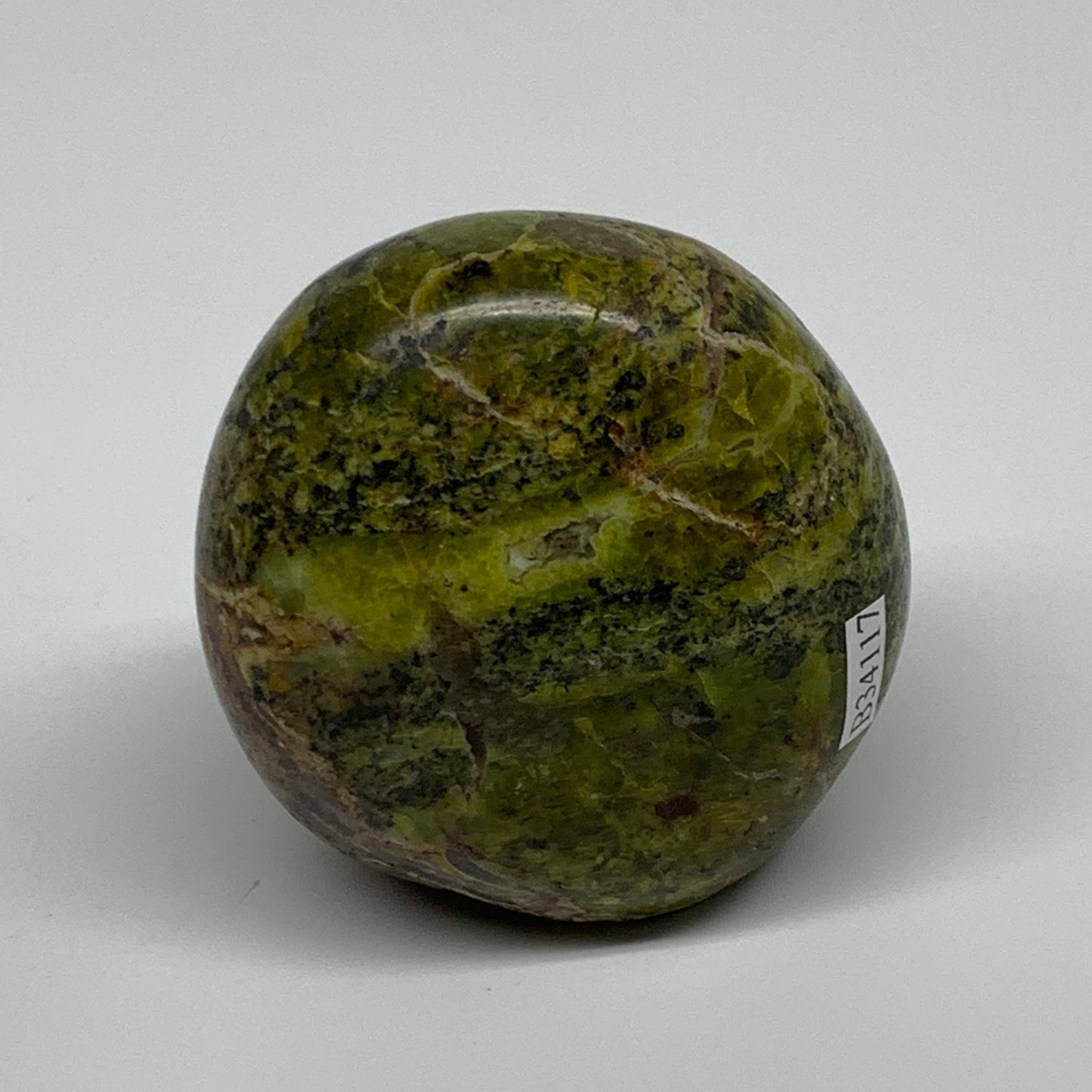 209.9g, 2.4"x2.4"x1.7", Green Opal Crystal Freeform Polished Gemstone, B34117