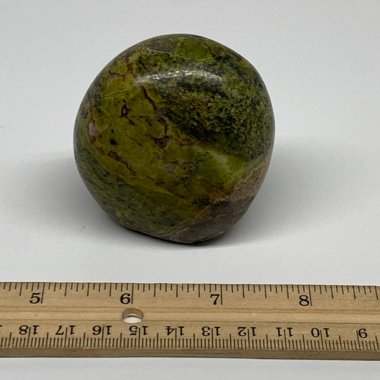 209.9g, 2.4"x2.4"x1.7", Green Opal Crystal Freeform Polished Gemstone, B34117