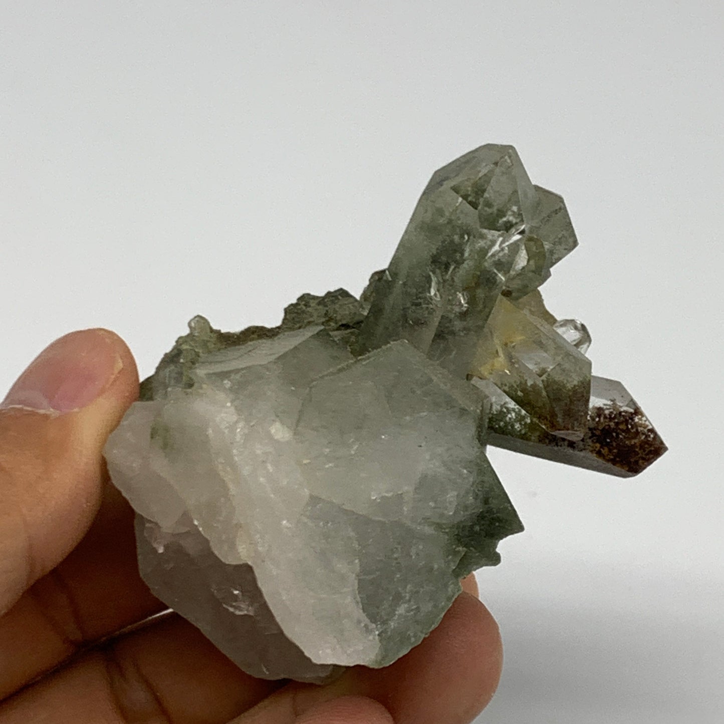 103g, 2.6"x1.9"x1.6", Chlorine Quartz Crystal Mineral,Specimen Terminated,B27657