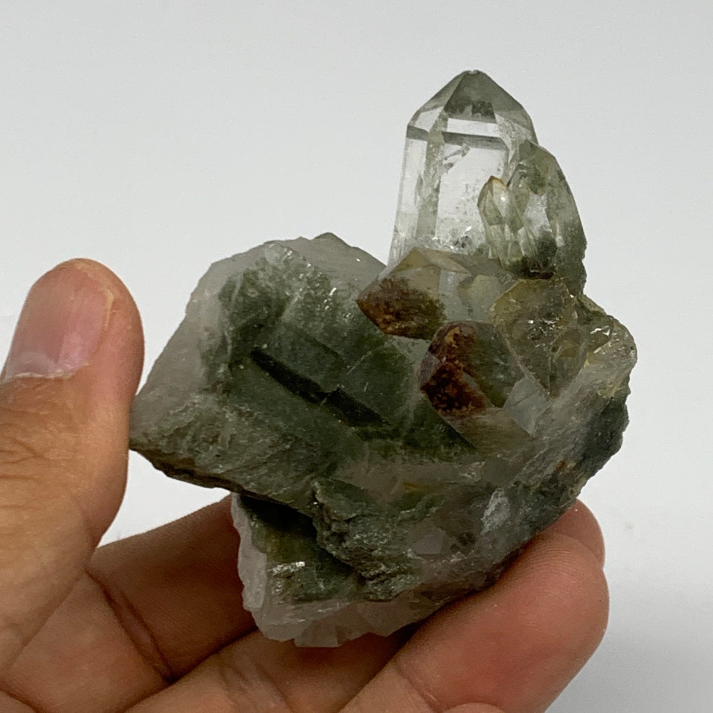 103g, 2.6"x1.9"x1.6", Chlorine Quartz Crystal Mineral,Specimen Terminated,B27657