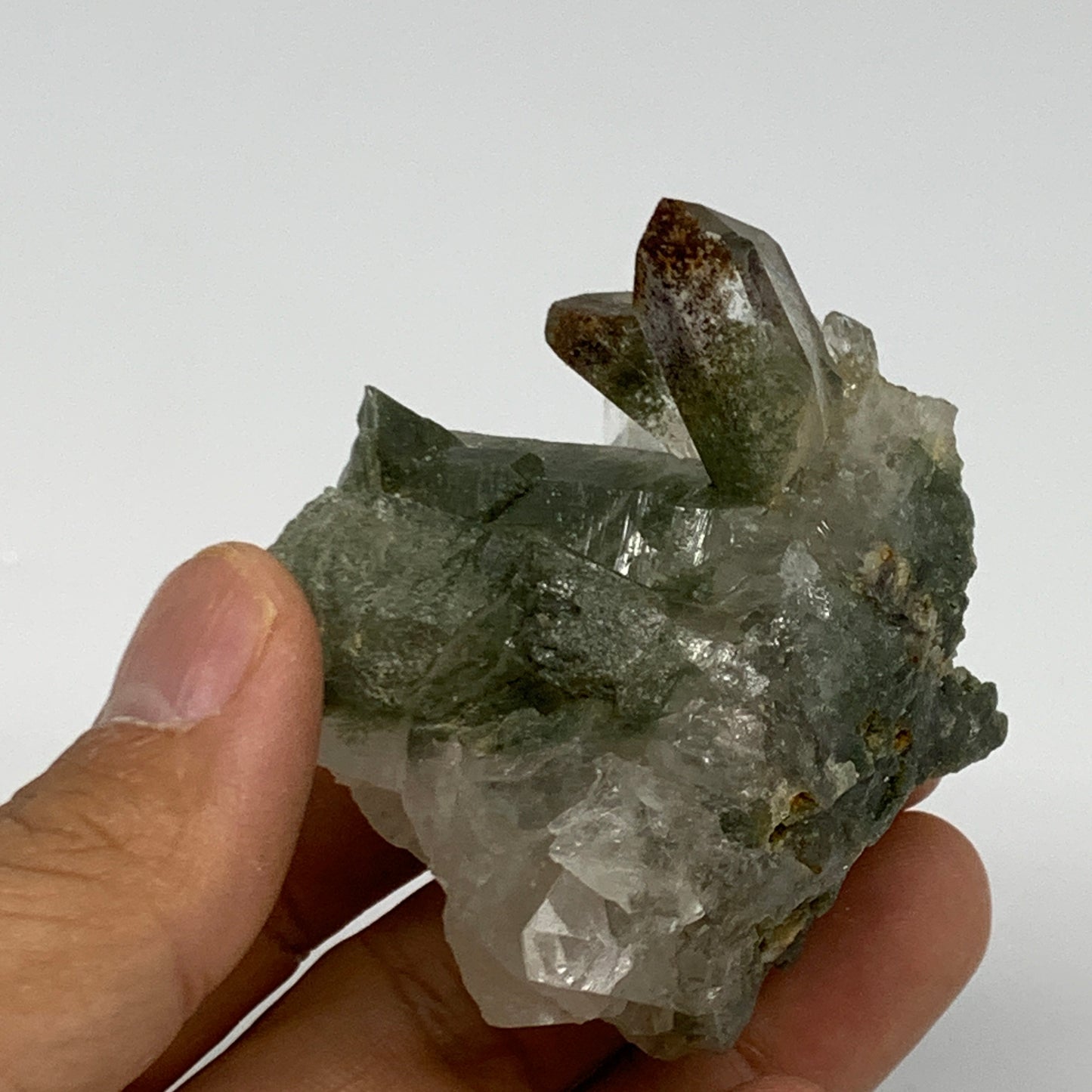 103g, 2.6"x1.9"x1.6", Chlorine Quartz Crystal Mineral,Specimen Terminated,B27657